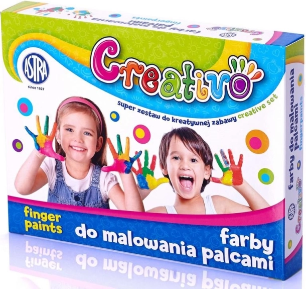 Astra couleurs au doigt pour enfants 4 x 50 ml