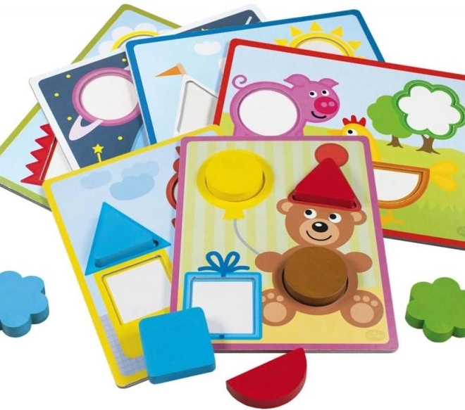 Puzzle en bois à encastrer DETOA pour enfants dès 2 ans