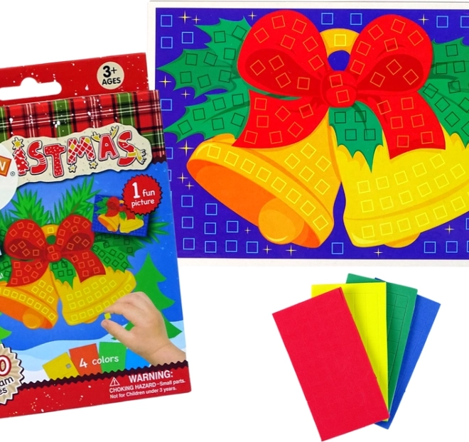Mosaïque festive colorée DIY cloche