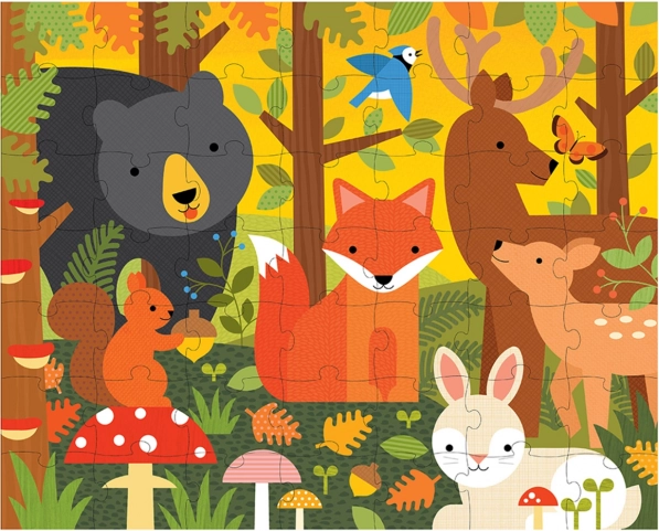 Puzzle recto-verso faune forestière