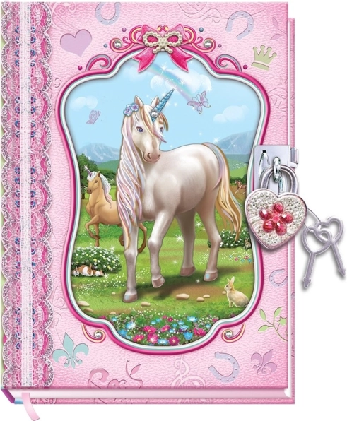 Journal à serrure avec licornes de Walt Disney