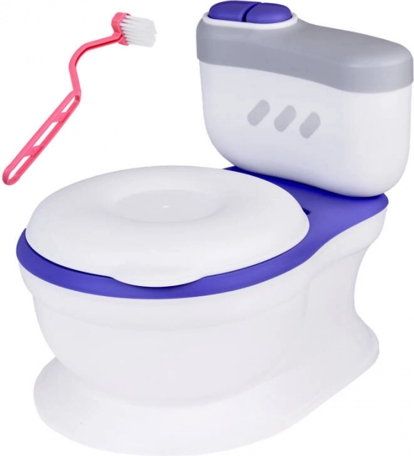 Pot de nuit interactif – toilette pour enfants avec distributeur de lingettes et son de chasse d’eau – Modrá
