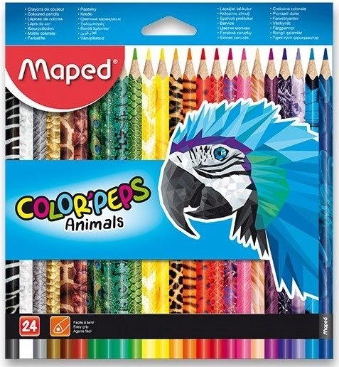 crayons de couleur Maped Color'Peps Animals 24 pcs