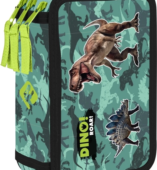 Trousse scolaire à trois étages Dino