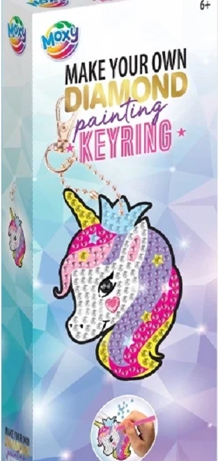 Moxy peinture au diamant pendentif Licorne