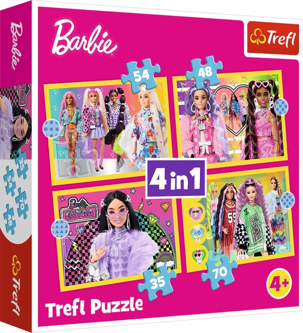 Puzzle Barbie Monde Joyeux 4-en-1
