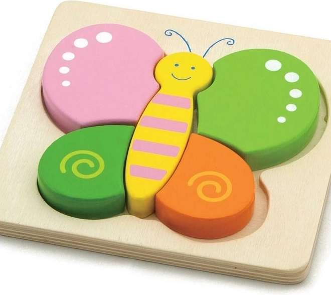 Puzzle en bois papillon BABU (5 pièces)