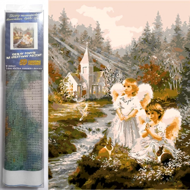 Peinture au diamant Anges 30x40 cm