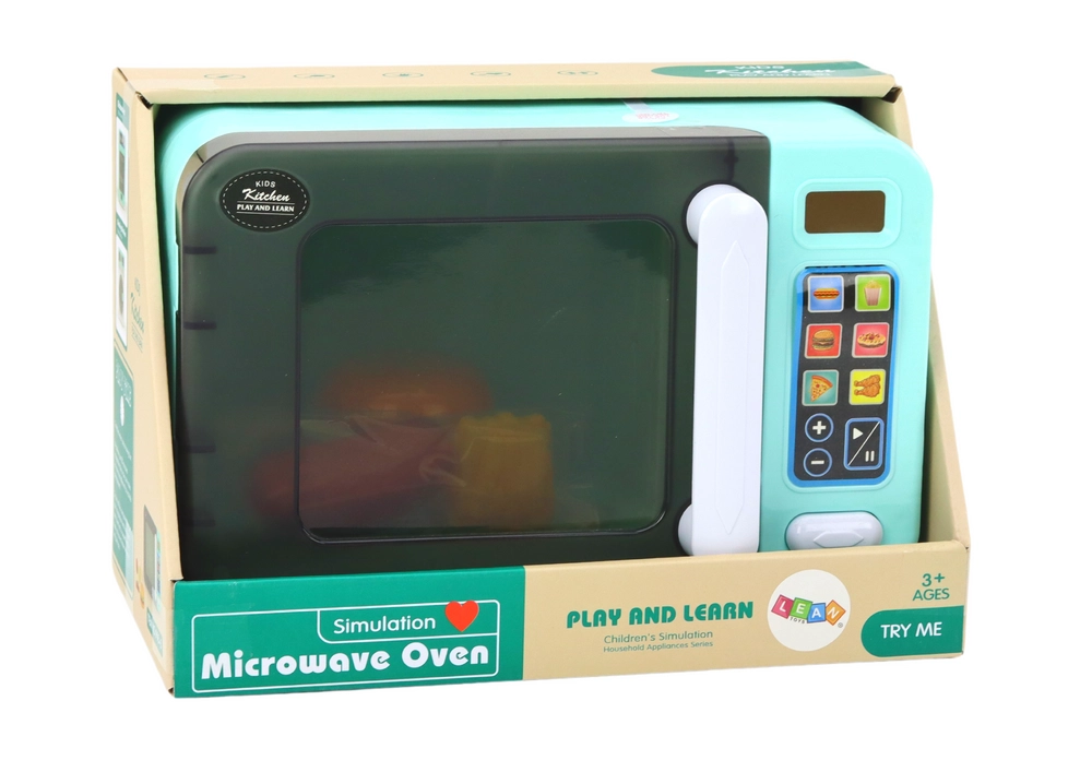 Porte-clés Micro-ondes Interactif - Avec LED Et Sons - Mousqueton Doré - Pour Enfants Et Adultes