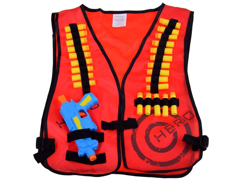 Gilet Tactique Nerf Pour Enfants - Kit Complet Avec 50 Fléchettes, Masque Et Lunettes