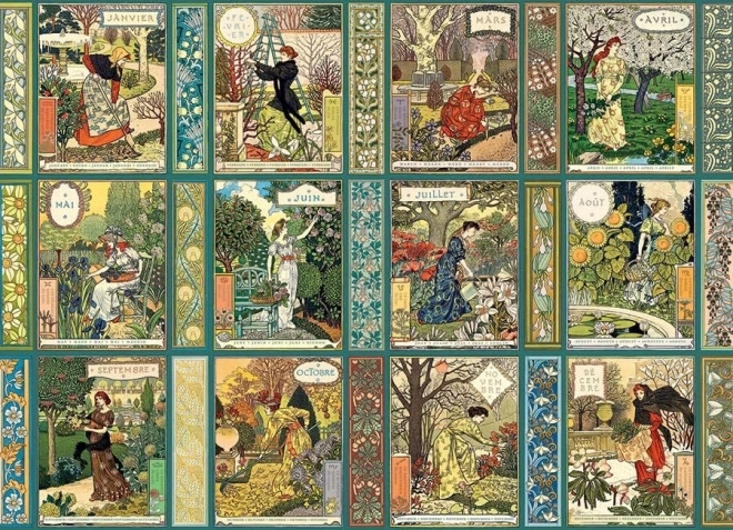 COBBLE HILL Puzzle Jardiniere : Calendrier du jardinier 1000 pièces