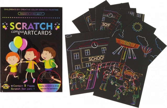 Cartes à gratter pour enfants – école