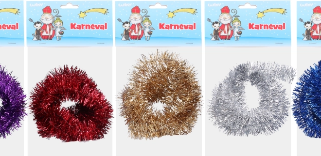 Fil chenille décoratif ondulé métallique