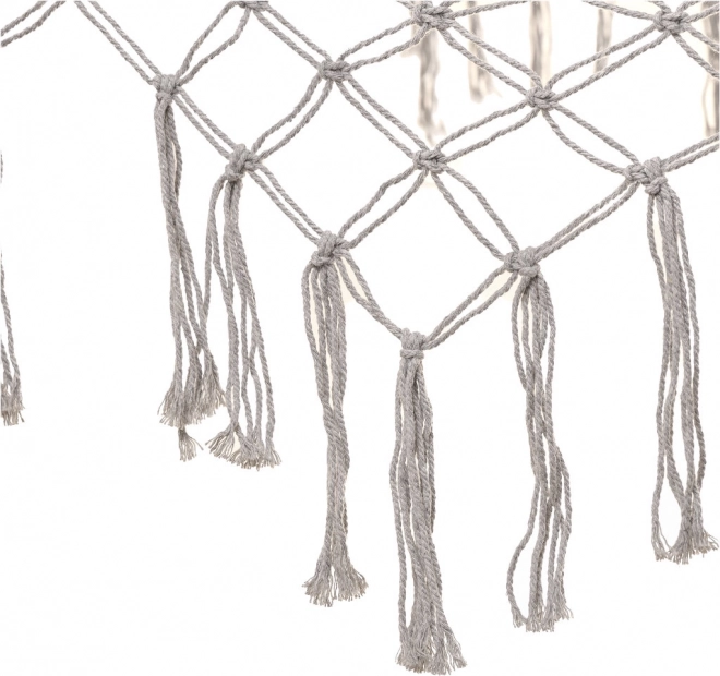 Hamac de jardin Boho avec franges gris 200 cm