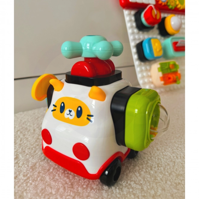 Voiture de construction Montessori chat