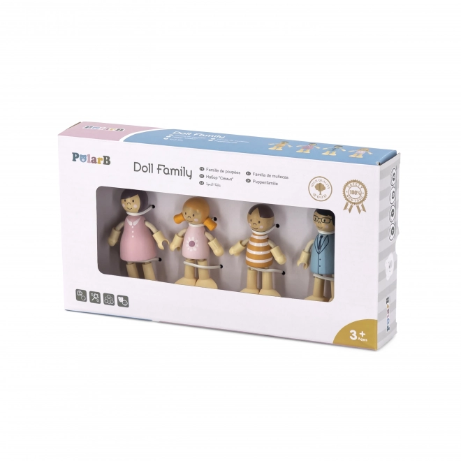 Poupées en bois pour maison de poupée