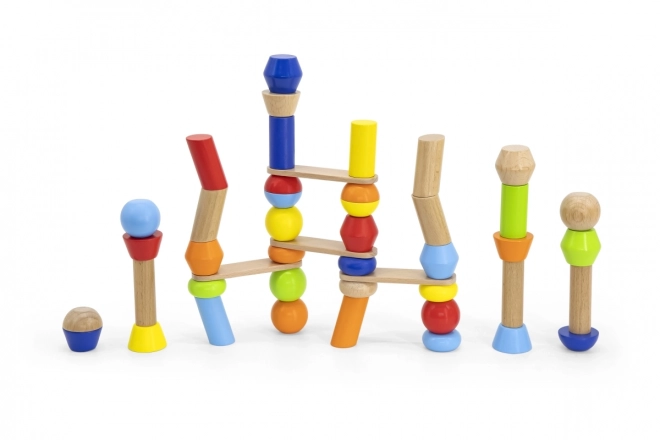 Kits de construction géométriques en bois 52 pièces Viga