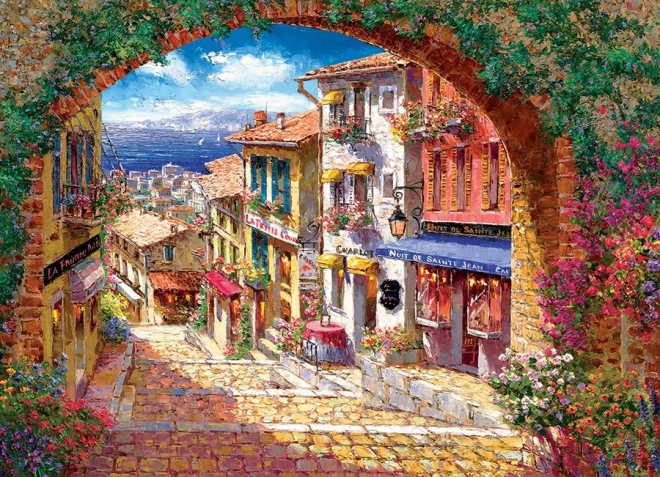 Puzzle COBBLE HILL Passage voûté vers Cagne 500 pièces