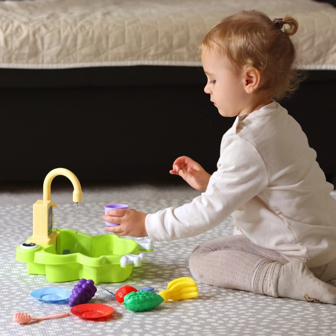 Woopie évier en forme de grenouille pour enfants avec batterie et fonction d'eau