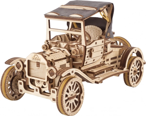 Maquette mécanique en bois Automobile historique