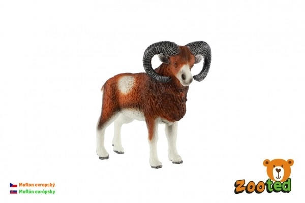 Mouflon européen figurine plastique 8cm en sachet