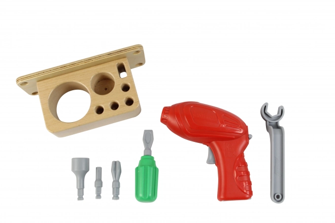 Masterkidz ensemble d’outils avec perceuse et 8 éléments pour tableau scientifique-créatif STEM