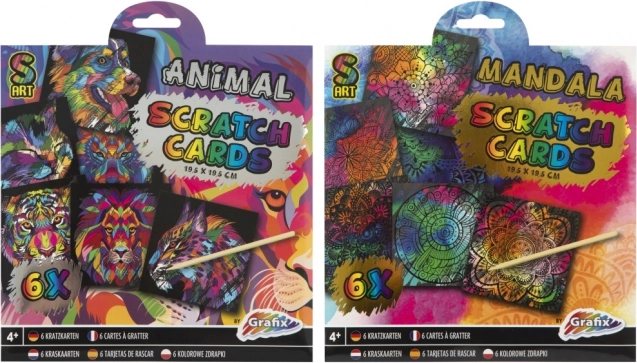 Images à gratter Animaux et Mandala