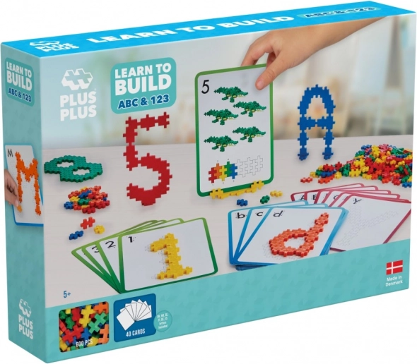 Plus-Plus apprends à construire ABC & 123, coffret de construction, 600 pièces