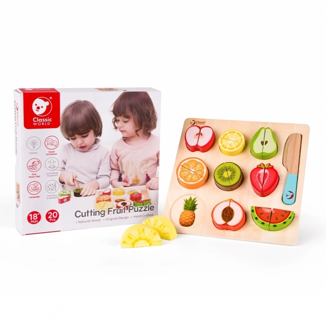Classique Monde Fruits en Bois à Découper Montessori Ensemble