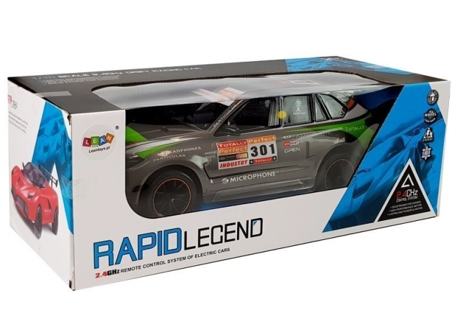 Voiture de course grise télécommandée RC 1:10 2.4G