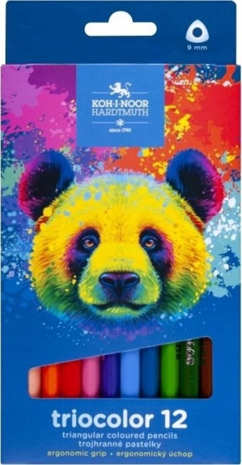 KOH-I-NOOR Crayons triangulaires Triocolor 12 pièces Ours