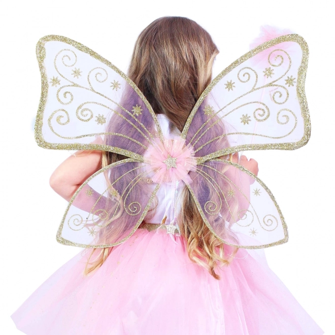 Costume de fée pour enfants avec tutu rose et ailes