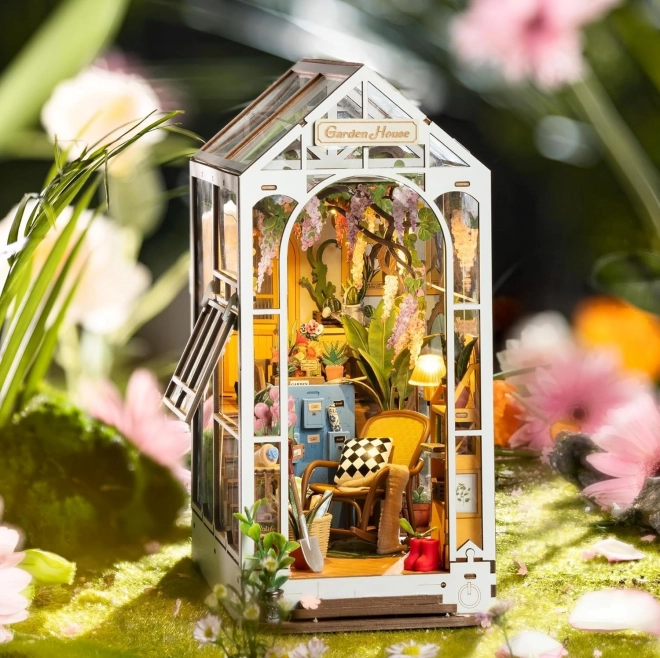 Puzzle 3D RoboTime Butoir de livre Maison de jardin (en bois)