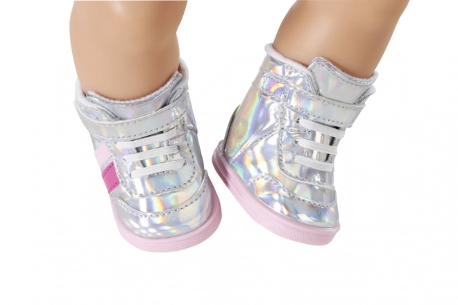 Chaussures de sport holographiques BABY born pour poupées 43 cm