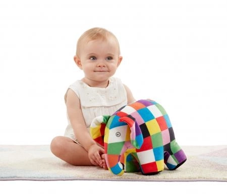 Jouet en peluche éléphant arc-en-ciel Elmer