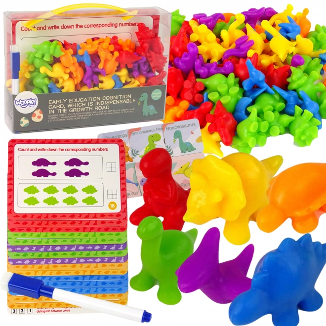 WOOPIE Ensemble éducatif Apprendre à compter Montessori Dino Puzzle 95 pcs