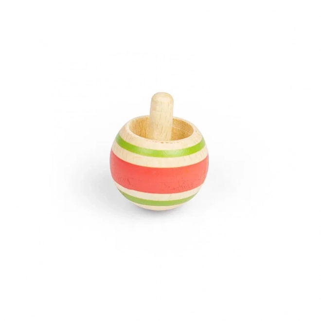 Toupie en bois colorée