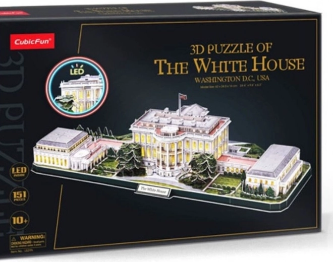 CUBICFUN Puzzle 3D Maison Blanche avec éclairage LED (151 pièces)