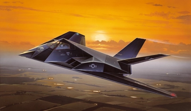 Maquette en plastique de l’avion F-117A Stealth à assembler