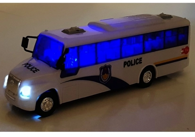 Modèle de bus de police Lumières blanches