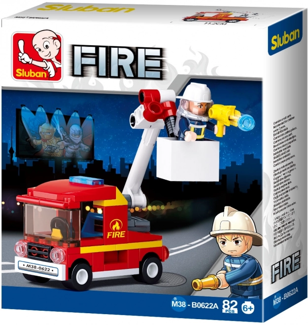 Sluban Pompiers M38-B0622A Voiture avec petite plateforme