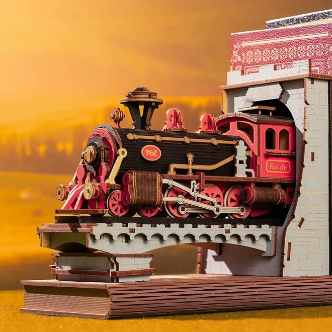 Support de livre puzzle 3D Train à vapeur historique