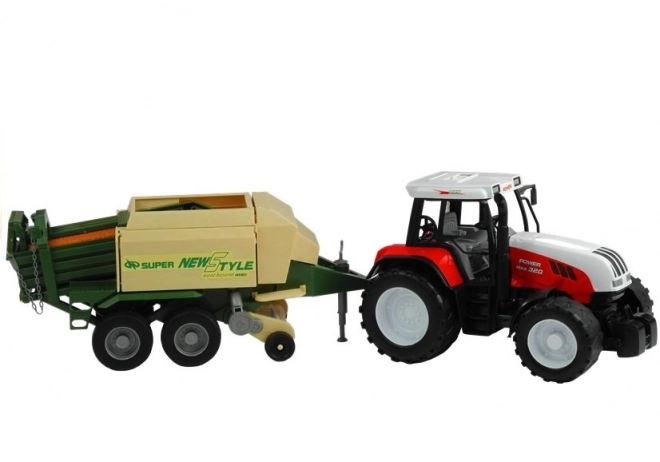 Grand tracteur avec remorque machine agricole 65 cm
