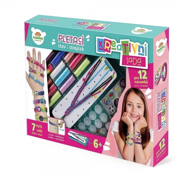 Kit créatif Fabrique ton bracelet - métier à tisser avec accessoires dans une boîte 38x28x6cm