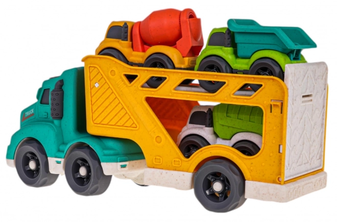 Ensemble écologique de véhicules camion + voitures
