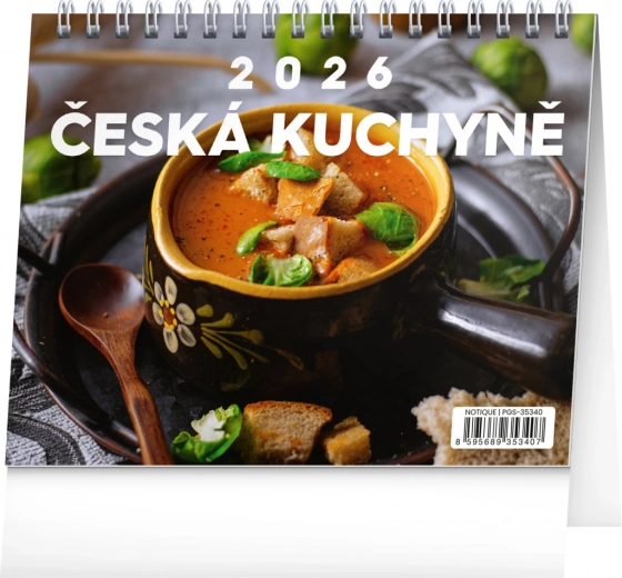 Calendrier de bureau Cuisine tchèque 2026