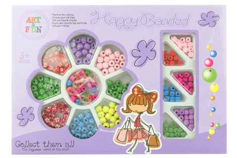 Perles en bois à enfiler pour enfants
