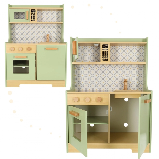 Cuisinière en bois MDF menthe pour enfants