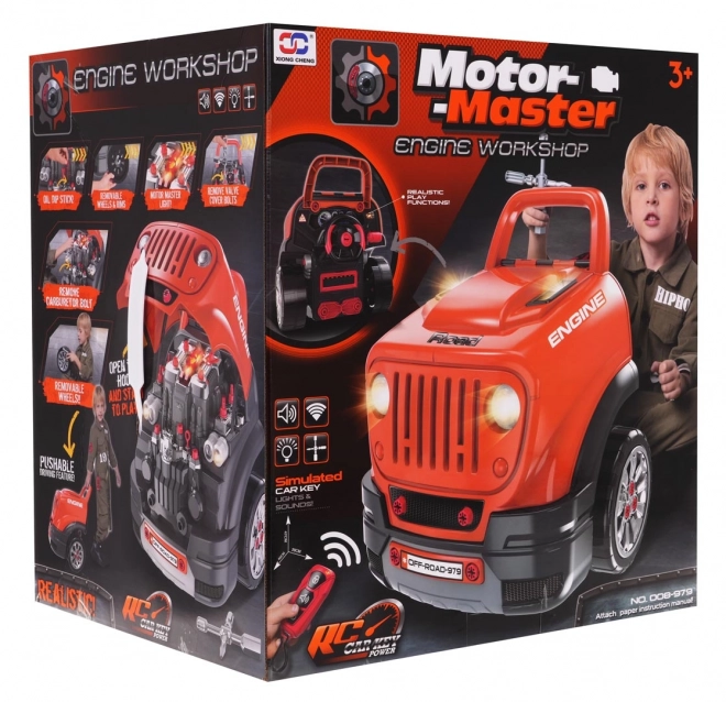 Maître Moteur DIY - kit pour petit mécanicien orange
