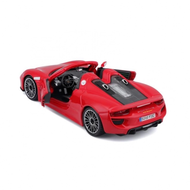 Voiture miniature en métal Porsche 918 Spyder rouge